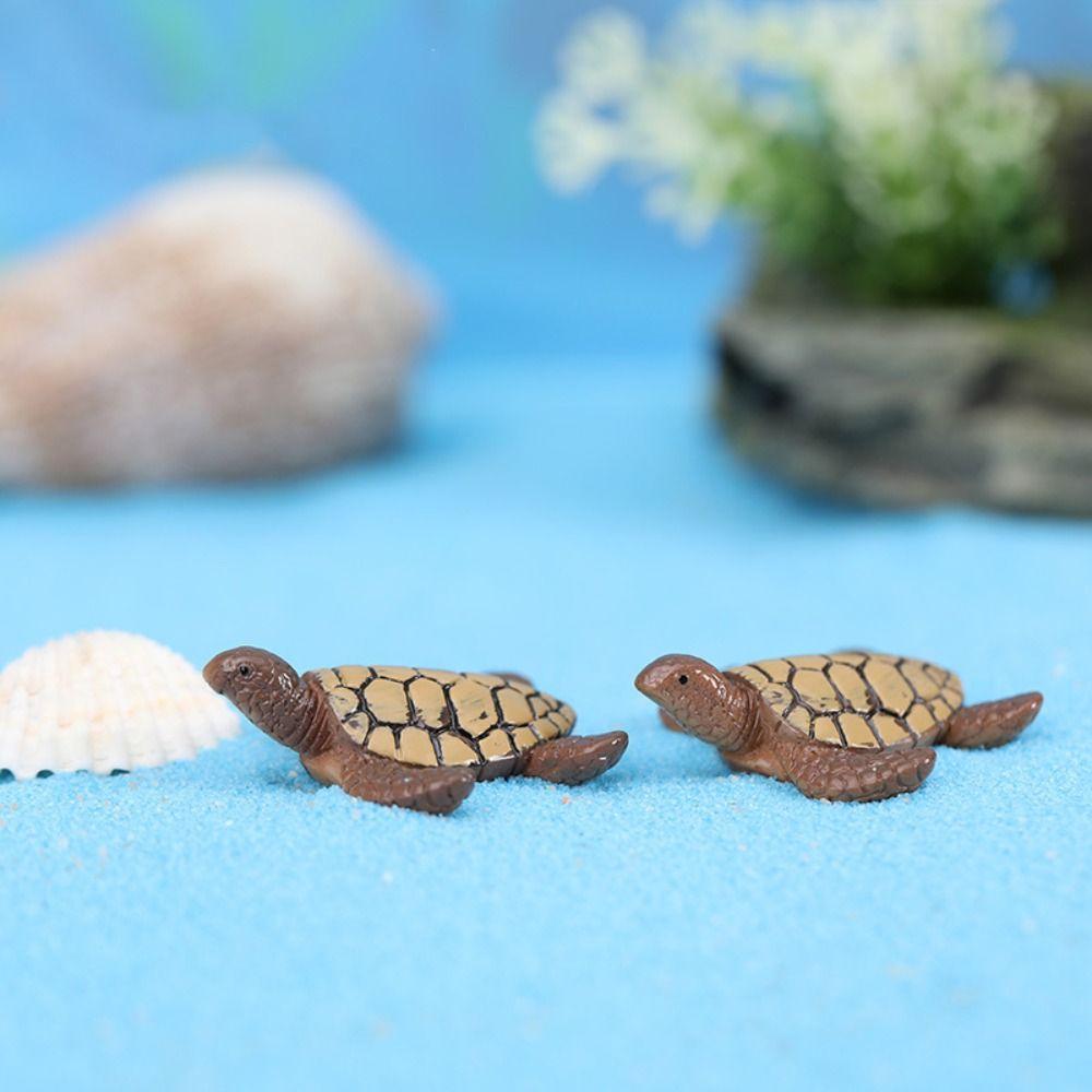 Sea Turtle Model Landscape Prop Landscape Flowerpot Decoration Mini Sea Turtle Layout Prop