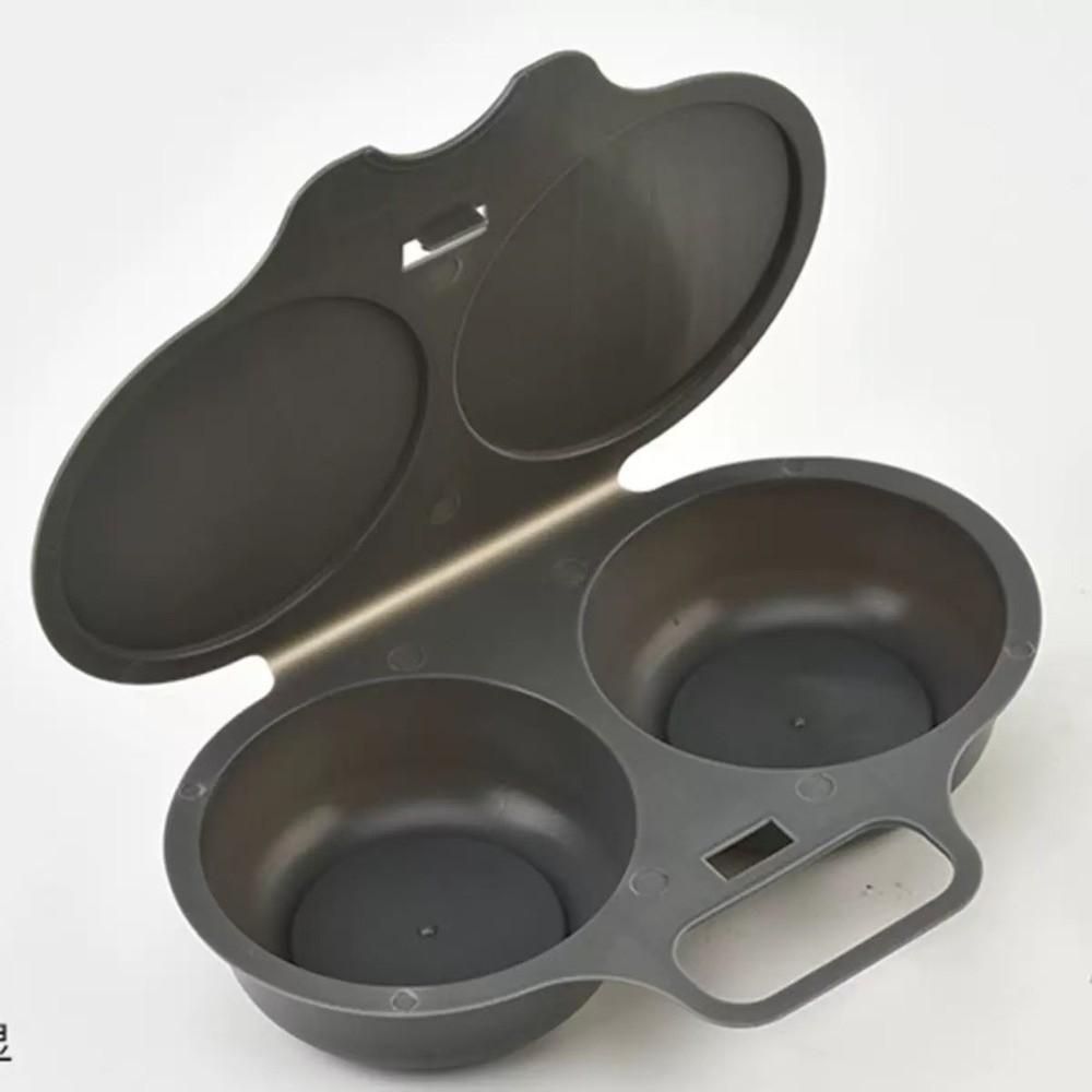 Food-grade Egg Steamer Dual Cavity Egg Cooker Kitchen Tools Microwave Egg Poacher Kitchen