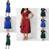 Trendy Plus Size Summer Vogue Sexy Asymmetric Hem V Neck Mini Dress For Fashion Forward Women