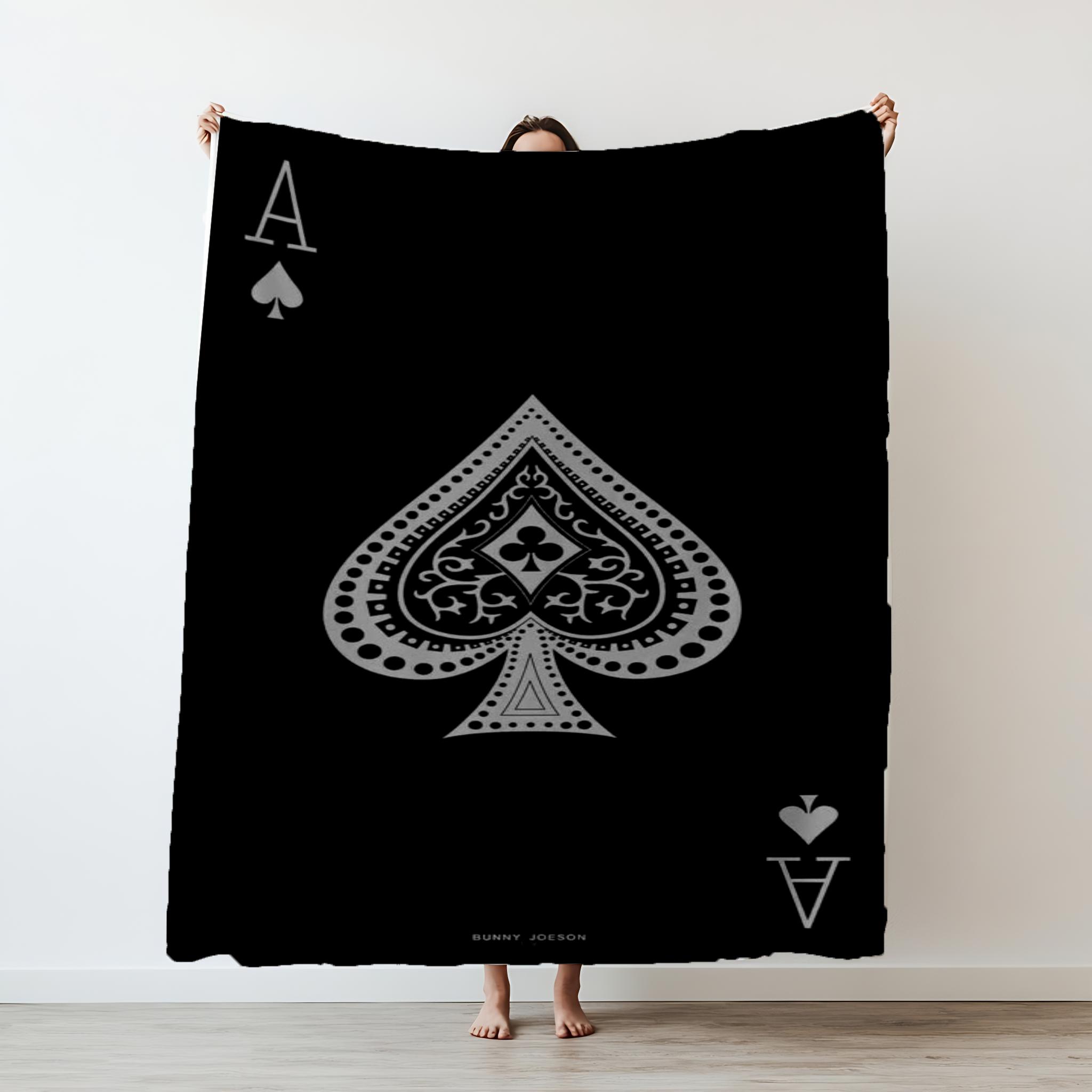 

2025 New Poker Card Pattern Thin Blanket Blanket For Nap Time Sofa Bed Blanket As a gift for friends 75x90cm