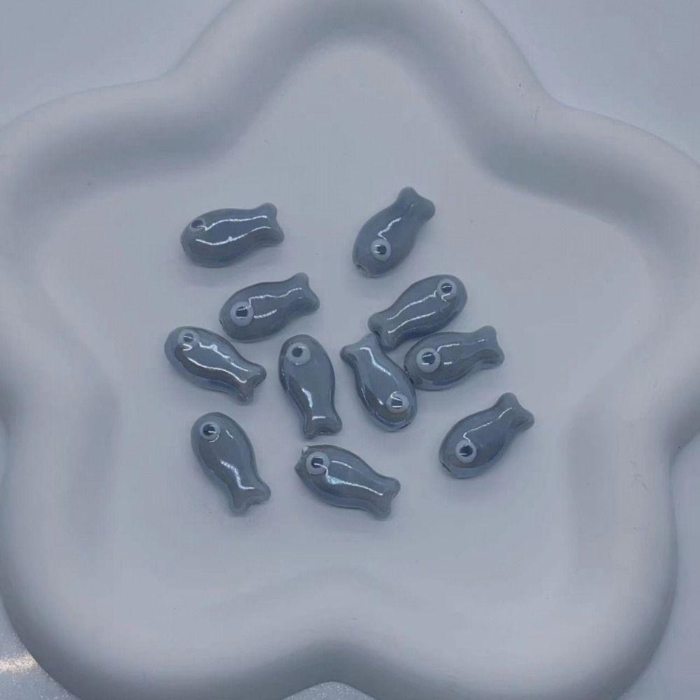 10Pcs Handmade Craft Ceramic Spacer Loose Beads Ceramic Jewelry Making Material  Gift