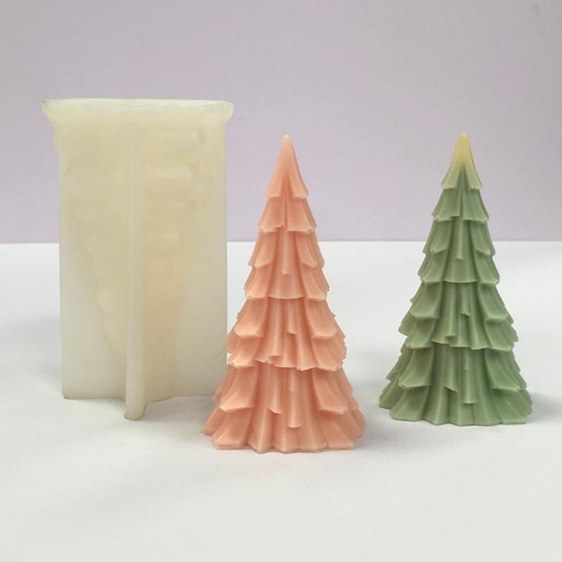 Christmas Tree Candle Mould Silicone Molds Ornament Molds Castings Molds Handmade Plasters Molds Craft Supplies