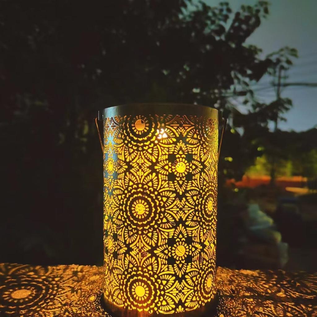 Solar Outdoor Hanging Lights, Dragonfly Hollow Decorative Lights, IP65 Waterproof Courtyard LED Garden Lights, Exquisite Courtyard
