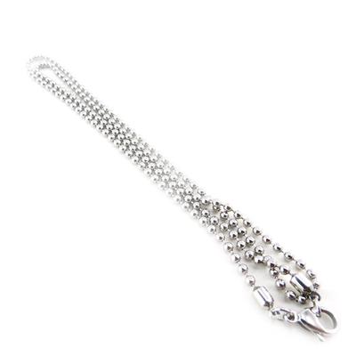 [C9456] - Steel 'Micro-Balls' Steel Chain 55 Cm 2 Mm