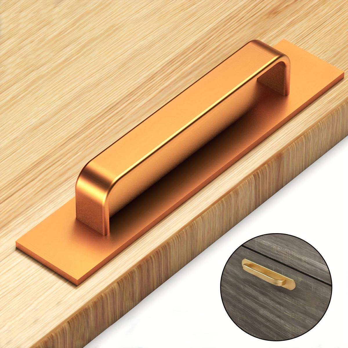 

Self-Stick Adhesive Cabinet Handles - Stainless Steel No-Drilling Easy Installation Handles for Cabinet Door Window золотистий