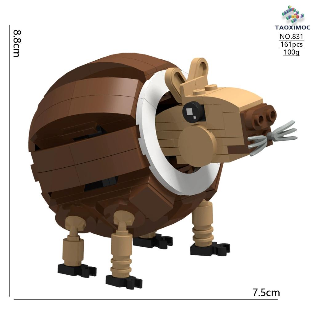 AI Anime Shanhaijing Tung Tung Sahur Wooden Stick People Pass Abstract Building Block Set Gift Present Toy Ornament Brick Doll Scale Model