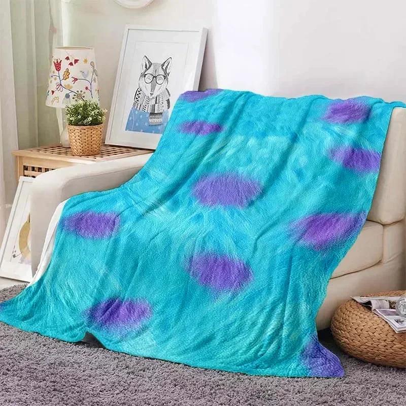 6 Sizes Disney Monster Inc Blanket Cartoon Throw Sofa Bed Cover 4 Season Soft Fluffy Quilt Blanket Flannel Throw Ren Gift#(1)
