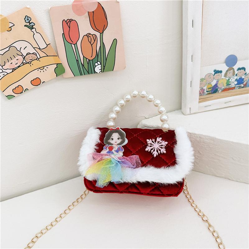 Butterfly Knot Stylish Girls Handbag Pearl Shoulder Bag For Children With Design Cute