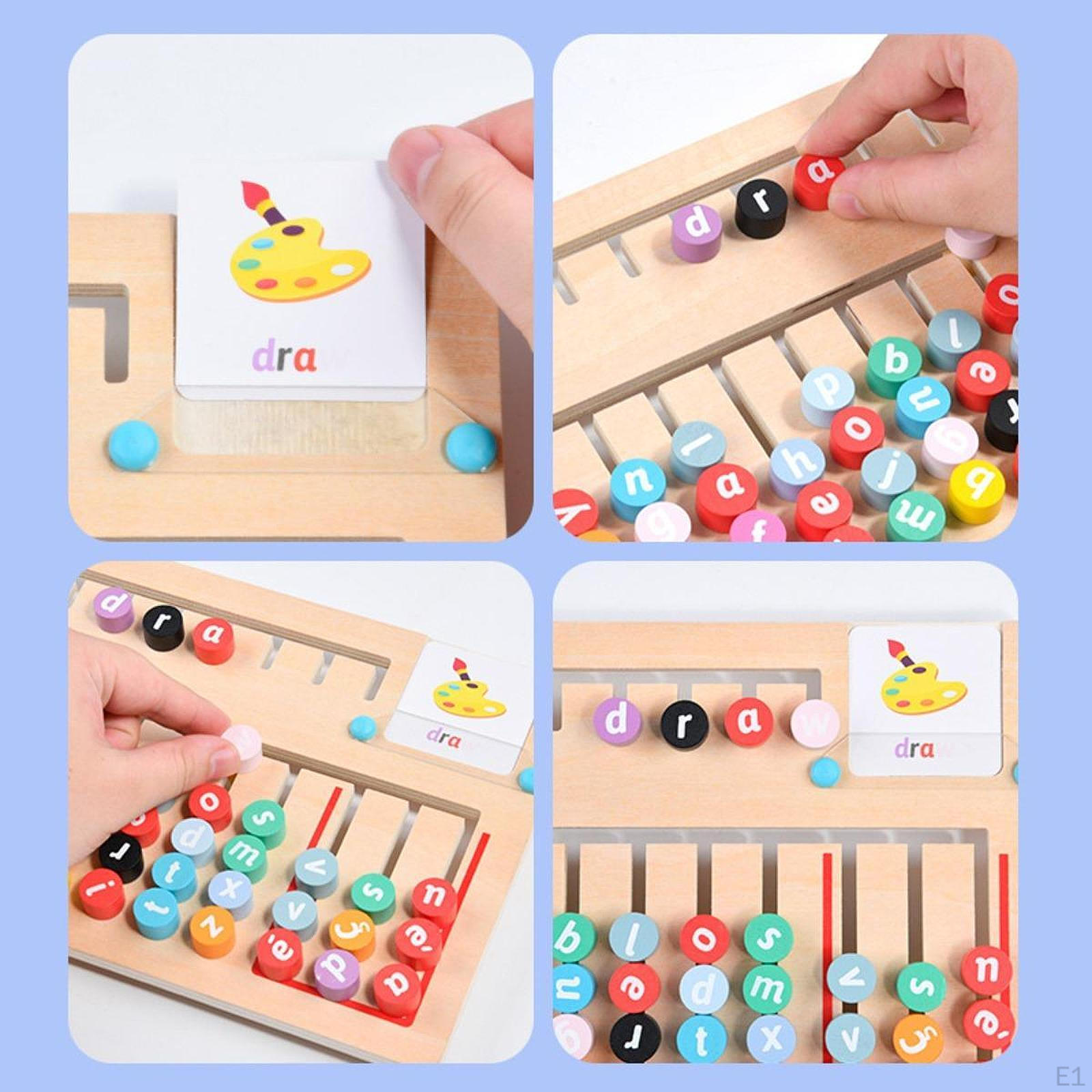 Игра «Соответствие букв» Деревянная интерактивная игрушка для родителей и детей Карточки — фото 2