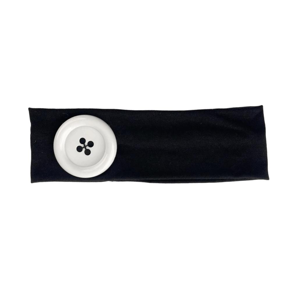 Dopamin Farbe Elastisches Kopfband Großer Knopf Yoga Haarband Modisches Polka Dot Stirnband Täglich