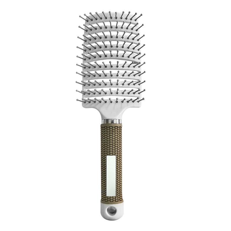 Pettine Bi-facciale per lo Styling dei Capelli per Uomini e Donne - Lisciante, Districante e Volumizzante con Denti Curvi per Pompadour, Onde, Controllo dell'effetto crespo e Massaggio del Cuoio Capelluto
