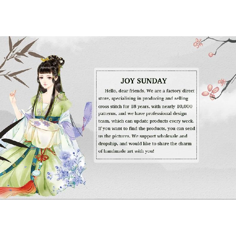 Joy Sunday Cross Stitch Kit Roses In Full Bloom HD Pattern Aida 16/14/11CT Counted Printed Canva DIY Embroidery Kit Decoration