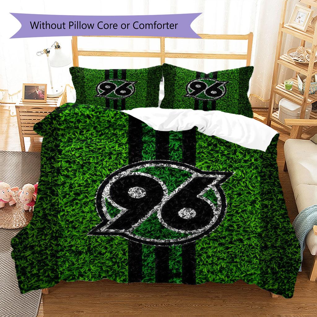 Hannover 96 Pattern Bedding,Quilt Set Quilt Cover Pillowcase Home Birthday Gift(1 * duvet cover + 2 * pillowcase, without core)