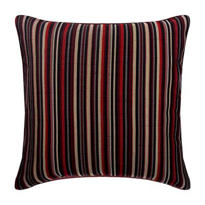 Euro Pillow Sham Decorative Euro Sham Cover Red Jacquard Fabric Euro Sham Case Square Stripe Throw Cover Modern Style - Striped Right