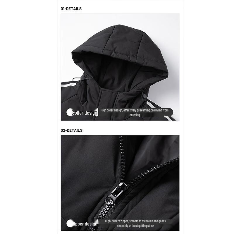 JEEP Men's Autumn/Winter Hooded Mid-Length Padded Jacket