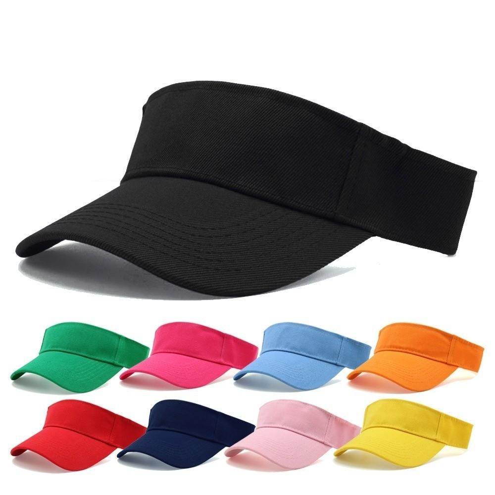 Cotton Outdoor Sports Hat Quick-Dry Lightweight Sun Visor Hat UV Protection Solid Color Summer Sun Hat