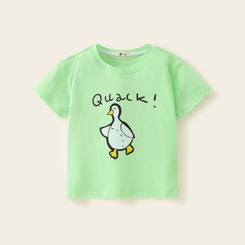 Summer New Children's Clothing Girls' Short-Sleeved Cartoon T-shirt Children's Round Neck Bottoming Shirt Baby's Top Trendy