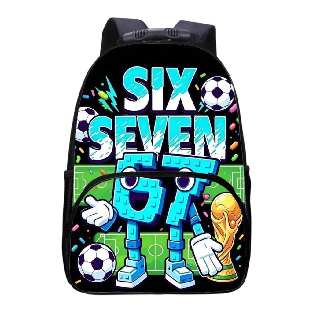 Large Capacity Soccer Print Backpack Durable School Bag with Multiple Compartments Adjustable Shoulder Straps and Front Pocket for Daily Use