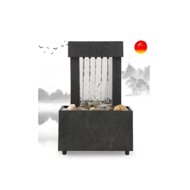 

Home Decoration Waterfall LED Decorative Indoor Tabletop Fountain Desktop For Office Restaurant Living Room Desktop Fountain