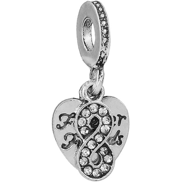 4pcs /Lot 2022 Sterling Silver Color Beads 41 Styles Sparkling Charm Fit Original Brand Bracelets For Women Jewelry Making Gift