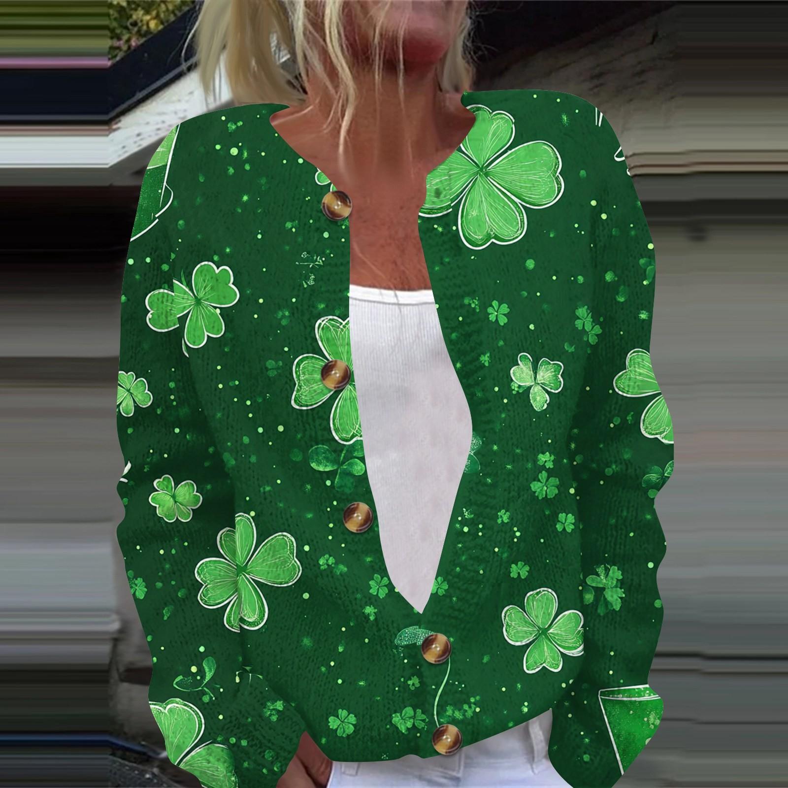 

Женская мода ул.. Вязаный кардиган с длинными рукавами и принтом Патрика на пуговицах XXL