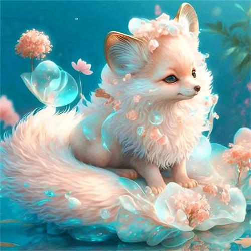 Plná čtvercová kulatá diamantová malba sada kočka pes domácí dekorace 5D diy vyšívací mozaika zvířata fantasy nástěnné umění