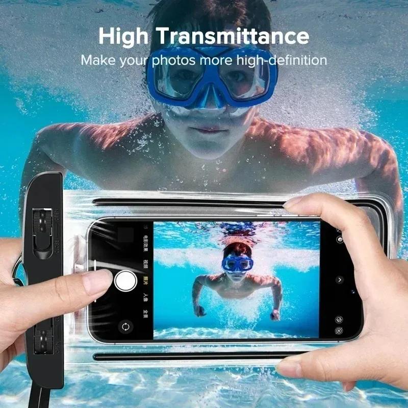 Universal Swimming Underwater Diving Phone Pouch Bag Case IPX8 Waterproof Phone Bag Case