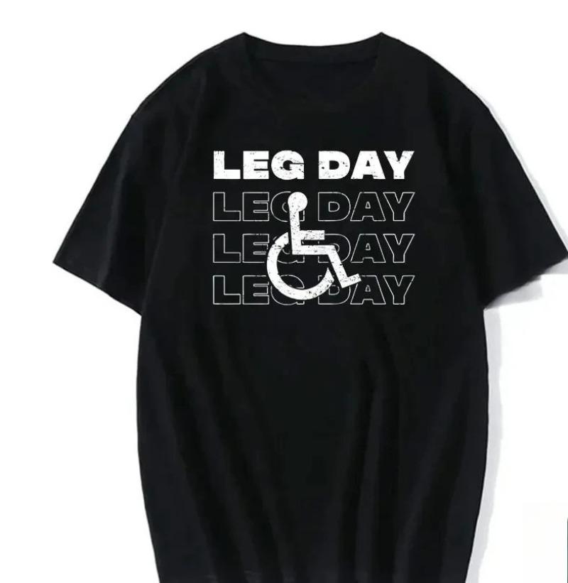 Novelty Leg Training Day Graphic Print Bodybuilder Tee Sarcastic Funny Short Sleeve Women T Shirt Casual Loose Fashion Women Tee