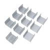 10pcs Timber Post Fasteners U Shape Galvanised Steel Anti Theft Anti Vibration Fence Panel Clamps for Concrete Wood