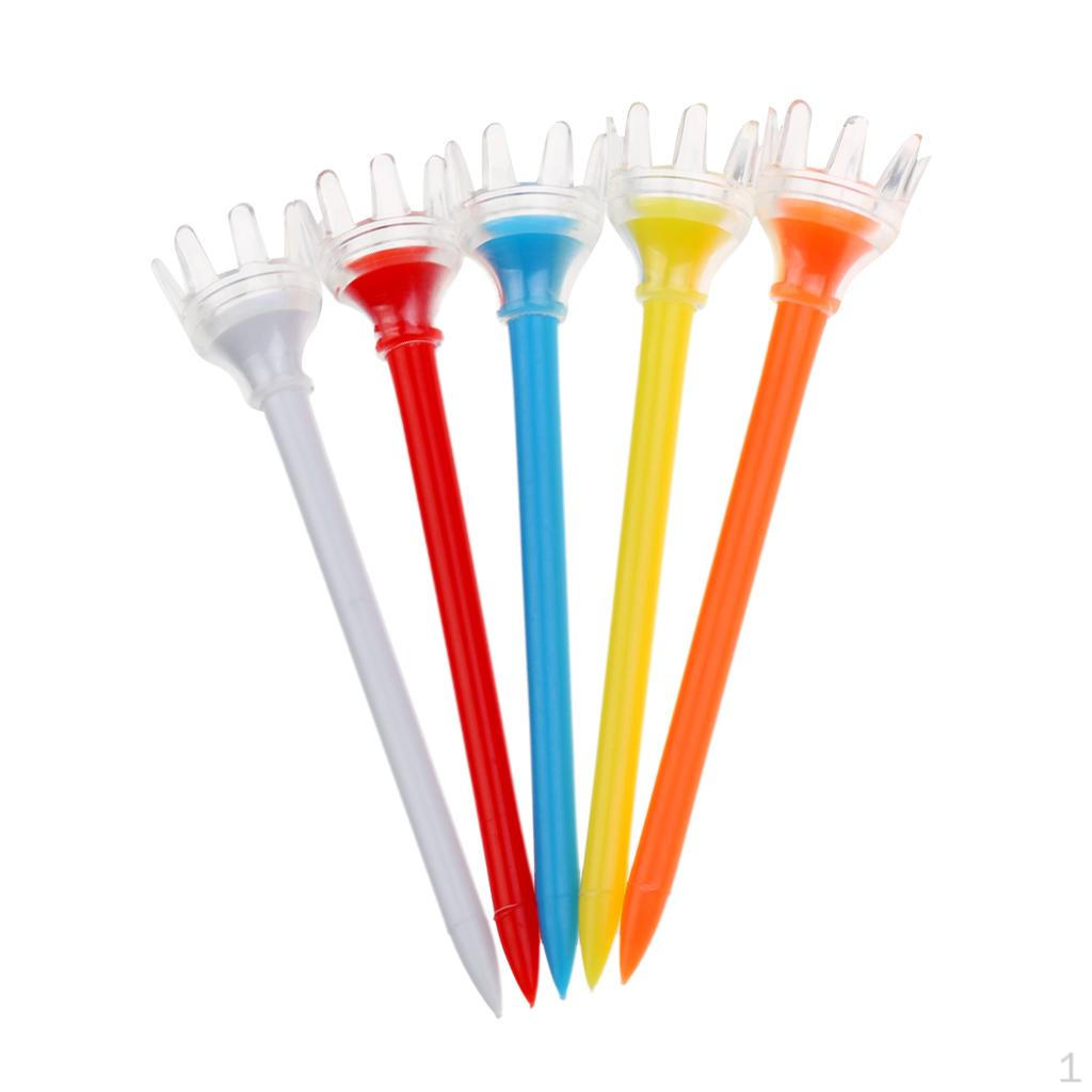 

5 Pieces Durable Plastic professional tees Golfer Training Tool Random Color