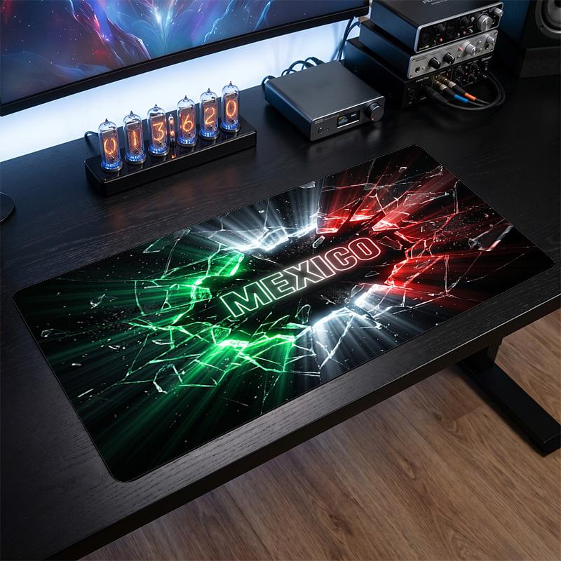 Mexico footbal Crest Mouse Pad, Extended Non Slip Rubber Desk Mat for Gaming Office Laptop Fan Gift