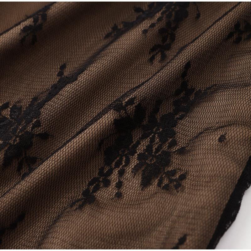 Sexy Liebsten Spitze Druck Röcke Sets Frauen Durchsichtig Crop Top Langen Rock Passenden Set Weibliche Nacht Club Party Zwei stück Anzug