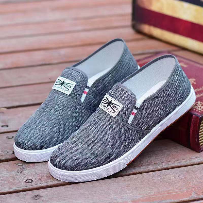 Frühling und Herbst Herren Denim Canvas Einzelschuhe Jungen Studentenschuhe Lässig Bequem Leinen Board Schuhe