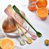 2 Pieces Silicone Dual-Ended Spatula Spoon Set, Long Handle Jar Scraper & Measuring Spoon with Scale, Use for Jam, Baking, Cooking, Peanut Butter