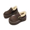 Retro Height-increasing Thick-soled Cotton Shoes for Women, New Fleece and Thickened Warm Shoes