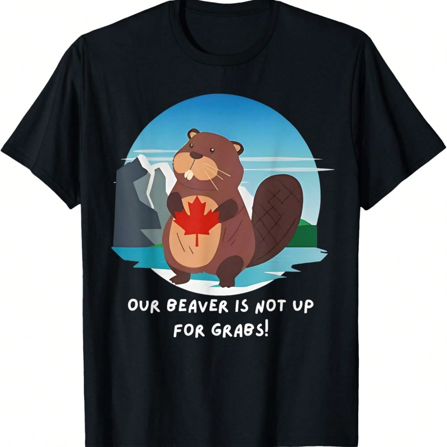 Canadian Beaver Our Beaver Is Not Up For Grabs Canada Flag T-Shirt S разноцветный