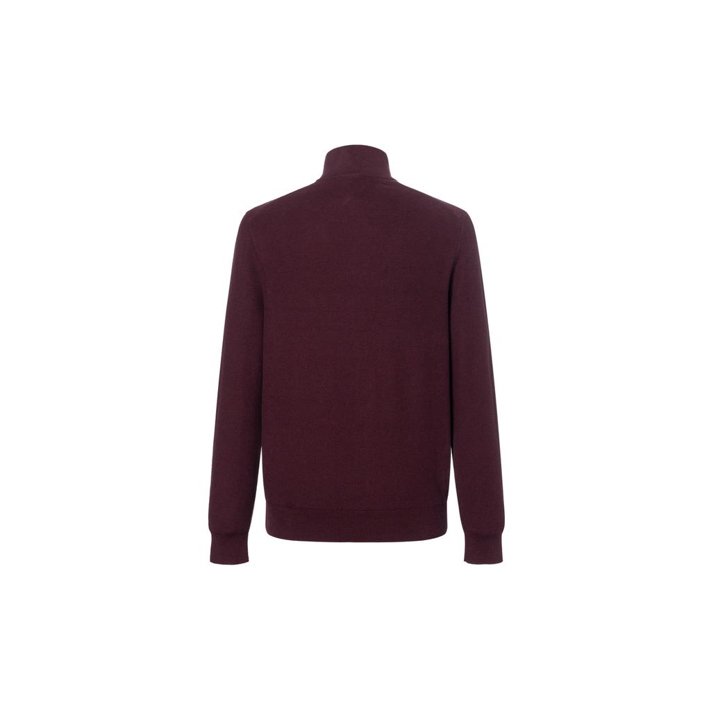 Polo Ralph Lauren Solid Color Zip High Neck Sweater Men sweater Burgundy 710888900-005