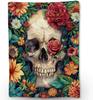 1PC Halloween Theme Throw Blanket Skeloton Skull Flowers Arts Thin Blanket Gifts for Couch Bed Car Home Camping All Season Use