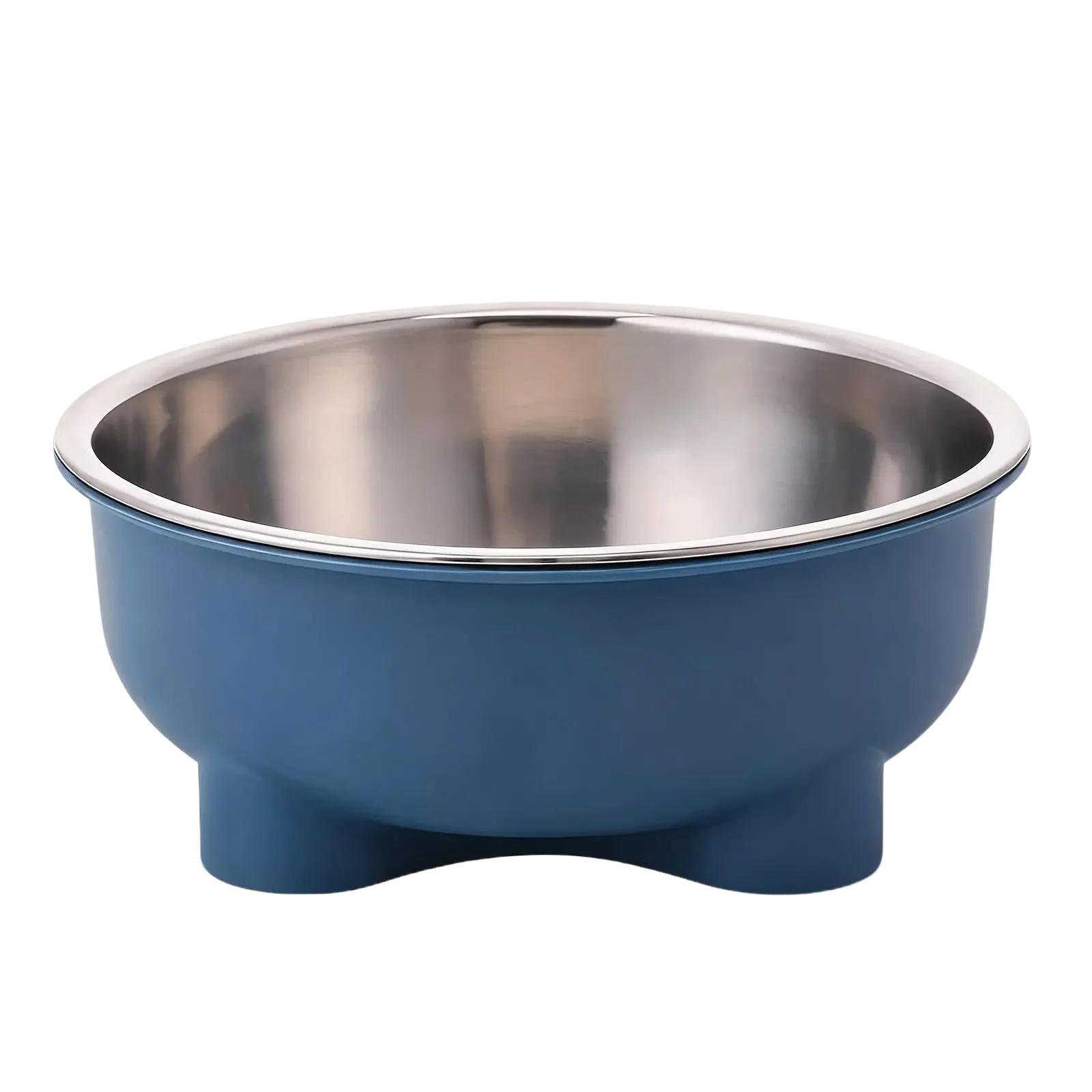 Персонализированная миска для собаки из нержавеющей стали, миска, миска для корма для собаки с защитой шеи, миска для корма для питомца One Size синий