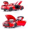 Modelli di auto GTR R34 in scala 1/32, veicoli di simulazione pressofusi in metallo in lega con suoni e luci Tirare indietro regali giocattolo da corsa per bambini Modello in scala di auto