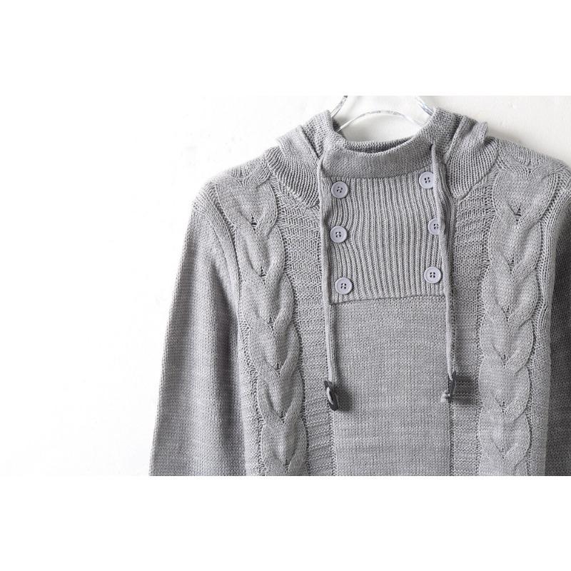 Men S Fitted Hooded Pullover Plus Size Knit Sweater