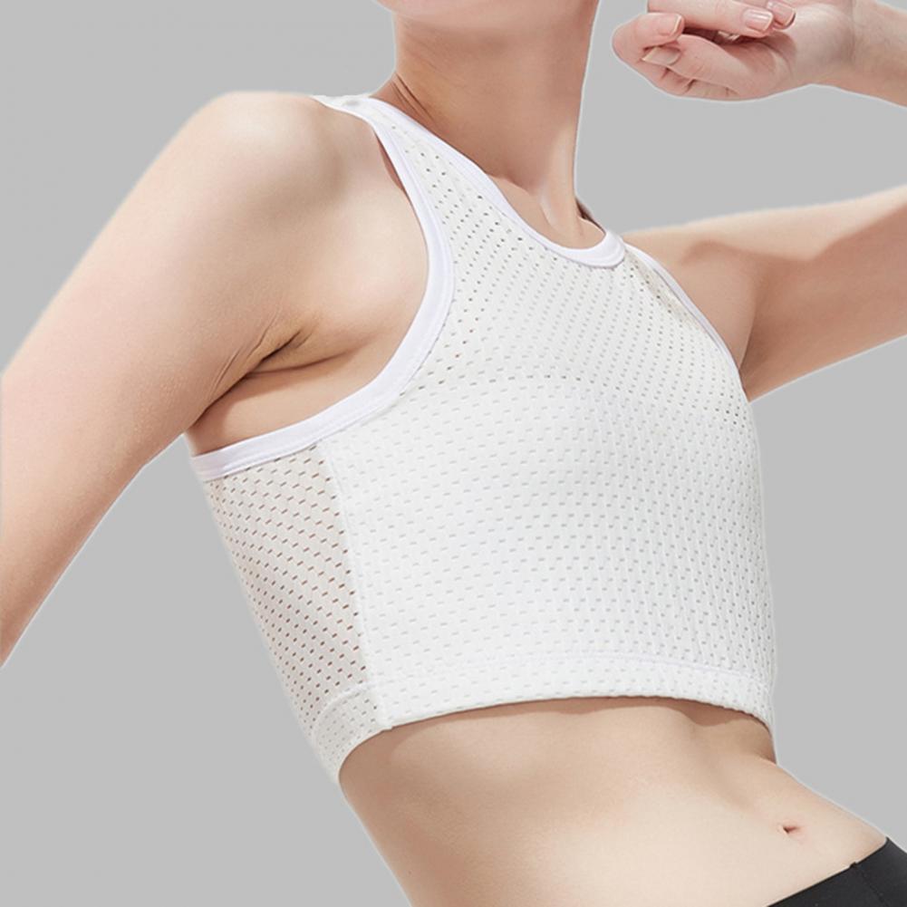 Summer Men Short Type Sport Vest O-Neck Sleeveless Breathable Holes Thin High Elastic Fitness Running Tops