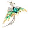 Vibrant Enamel Phoenix Lapel Pin Versatile Phoenix Crystal Brooch Pin Unisex Enamel Bird Pin Accessory for Events
