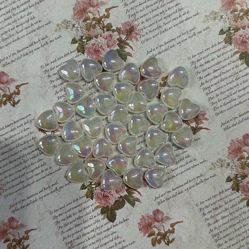 Перламутровые Сердца Русалки Иридесцентные Бусины для DIY Украшений 12mm