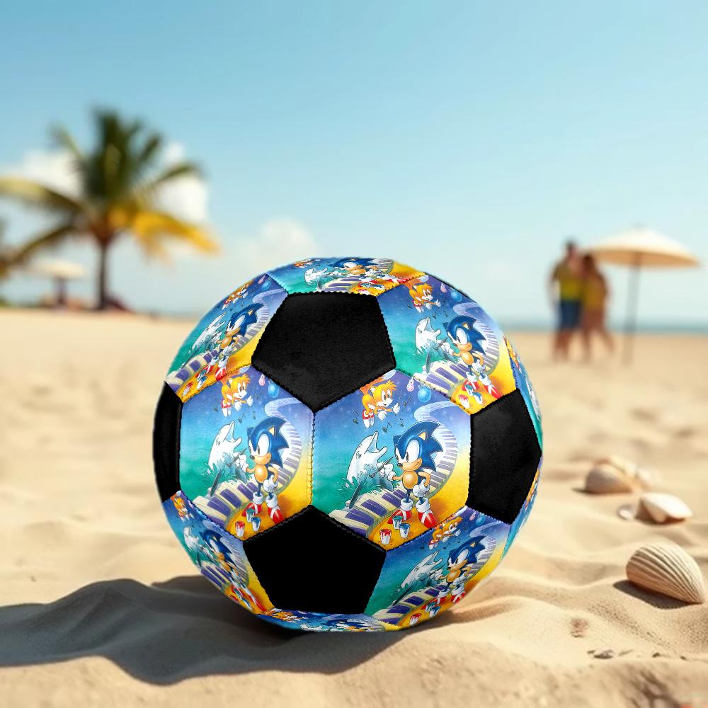 Sonic the Hedgehog3 Soccer Ball Colorful All Ages Machine Stitched PVC Competition Ready Durable High-Bounce.SIZE5