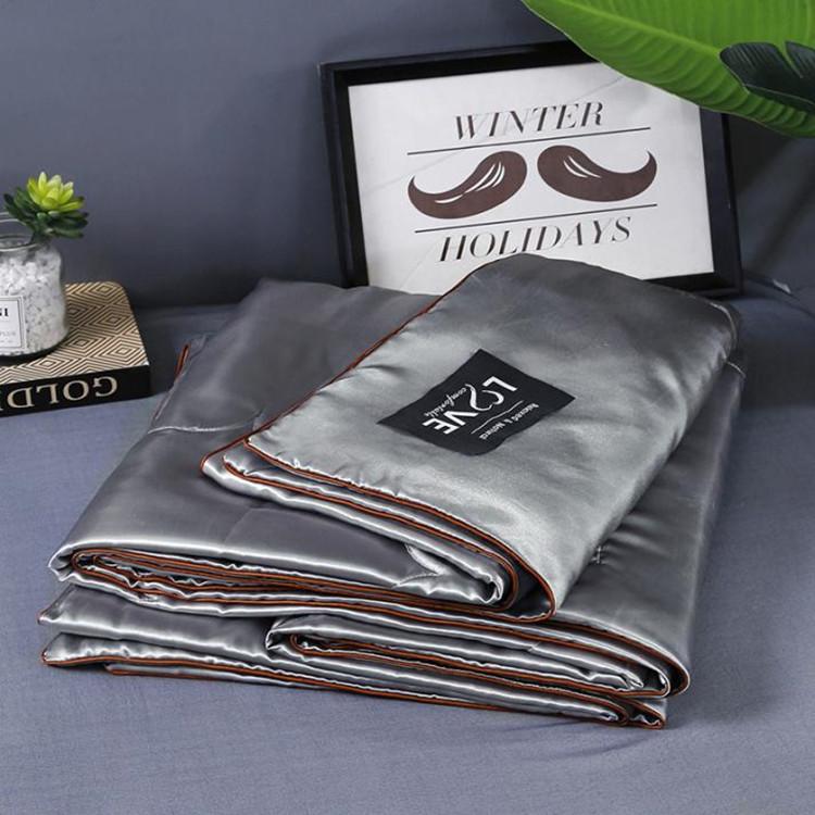 Satin Silk Cooling Blanket Summer Ice Silky Cooling Polyester Fibre Home Healthy Sleep Thin Quilt Smooth Blankets
