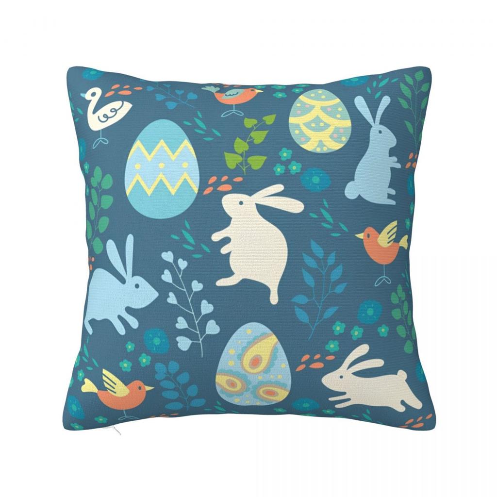 Easter Rabbit Bunny Pillowcases Sofa Cute Cushion Cover Funny Home Decoration Throw Pillow Case 40*40