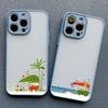 Cute Vacation On Beach Cartoon Phone Case for iPhone 16 15 14 Pro Max Plus 11 12 13 Pro Max Mini XR XS X SE2 Shockproof Covers