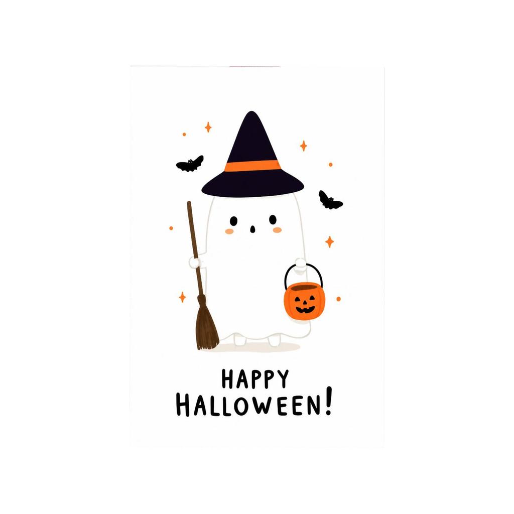Set de Tarjetas de Felicitación de Halloween con Sobres Diseño Lindo de Calabaza