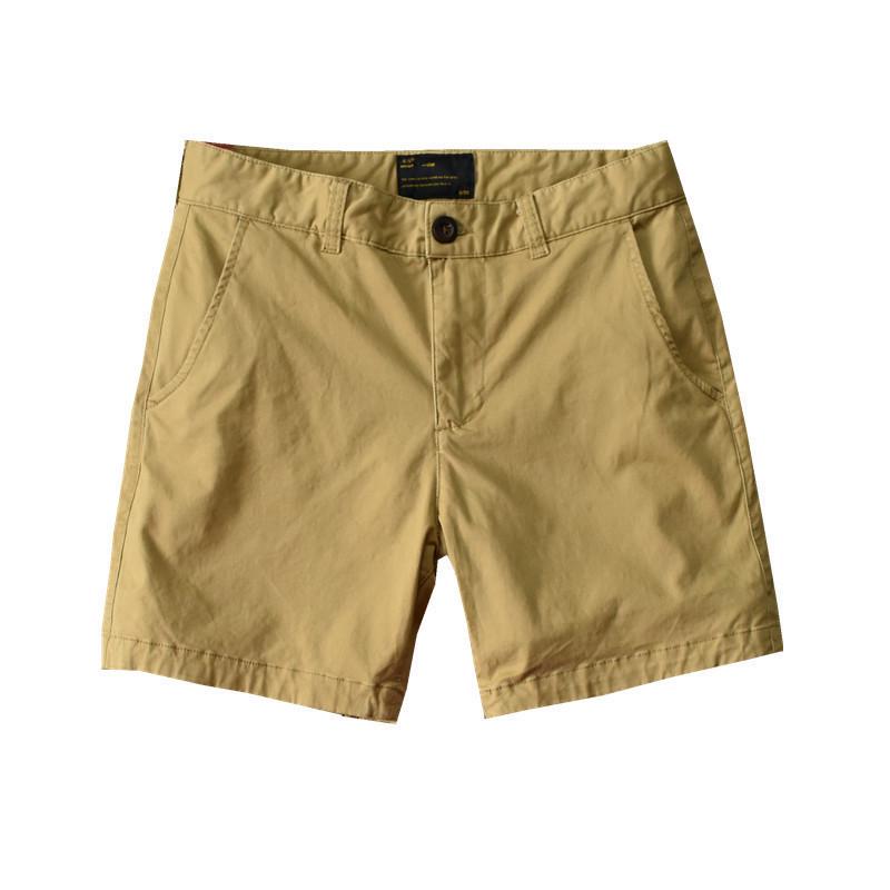 Men's Cotton Slim Fit Solid Color Three-Quarter Shorts - Trendy Summer Stretch Pants